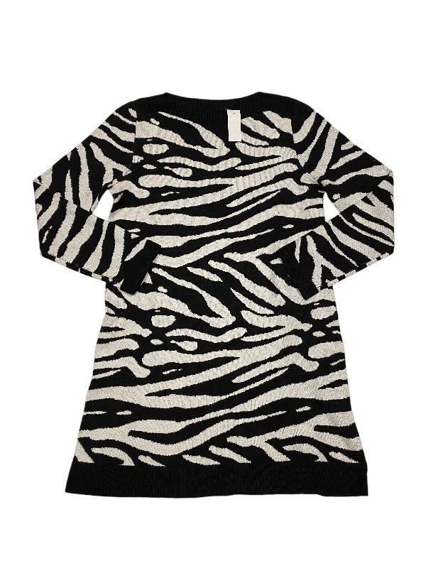 Dress Sweater By Loft In Zebra Print, Size: M