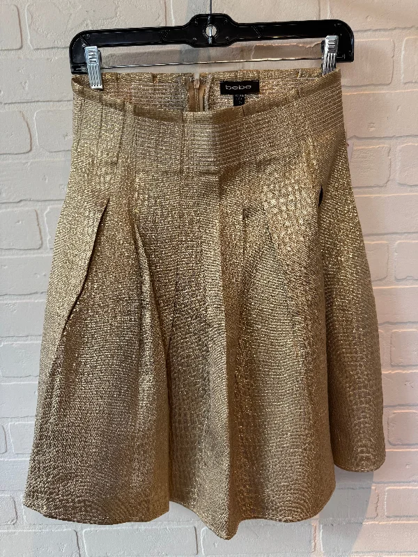 Skirt Midi By Bebe In Gold, Size: 0