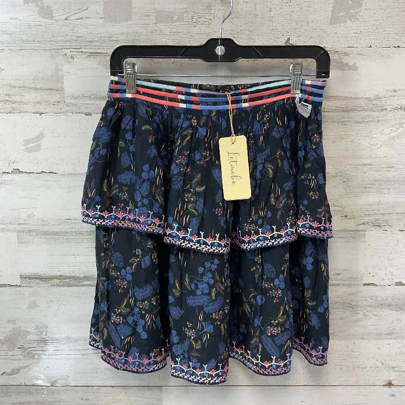 Skirt Mini & Short By Let Me Be In Blue, Size: M