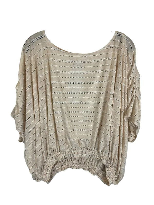 Top Short Sleeve By Free People In Cream, Size: S