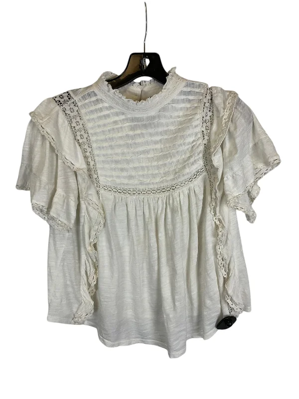 Top Short Sleeve By Free People In White, Size: Xs