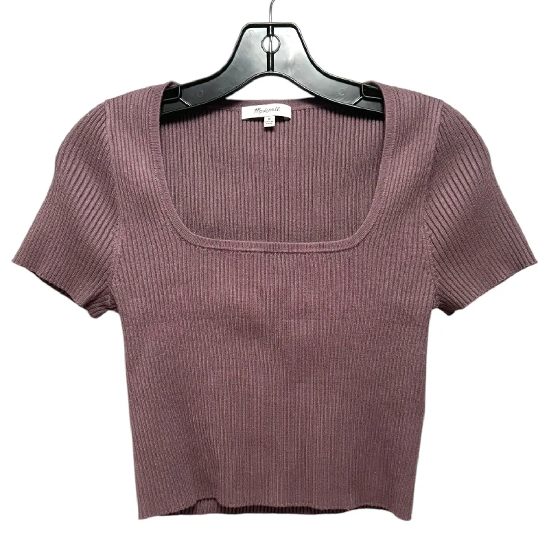 Top Short Sleeve By Madewell In Mauve, Size: M