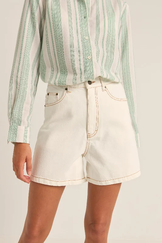 Escape Denim Short Cream