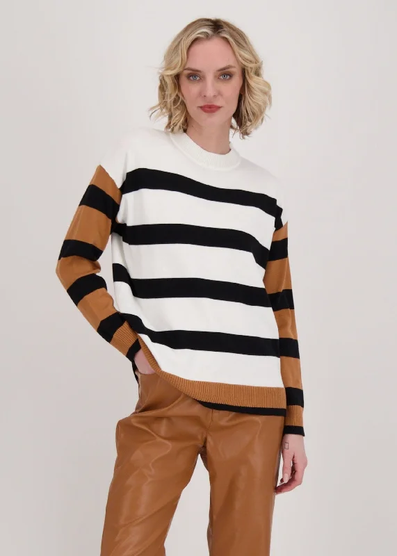 Gabby Isabella - Two Tone Stripe Sweater