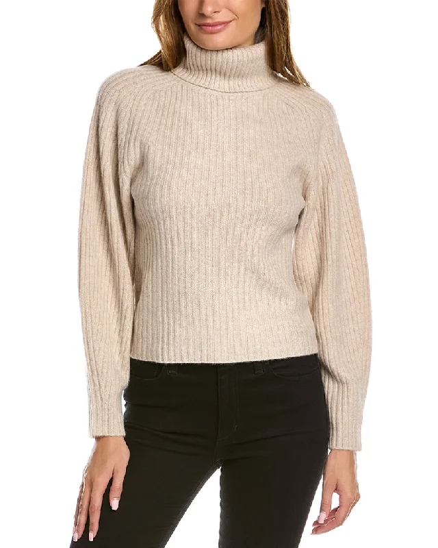 Vince Open Back Turtleneck Cashmere Sweater