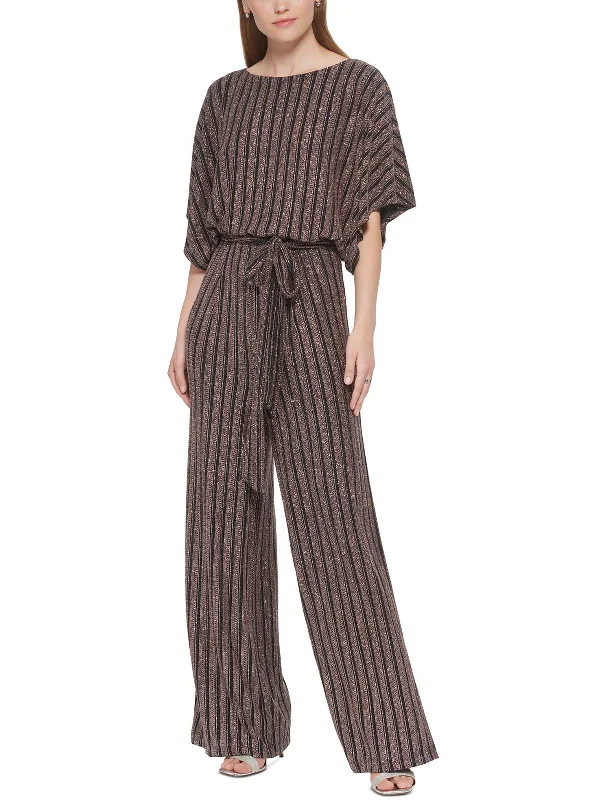 Womens Knit Glitter Jumpsuit