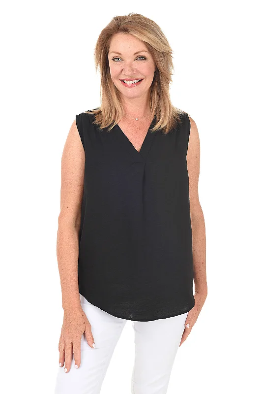 Inverted Pleat Sleeveless Blouse