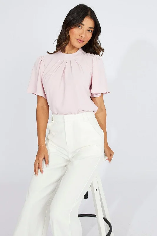 Pink Top Short Sleeve