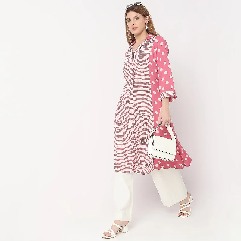 Flare Fit Printed Kurta