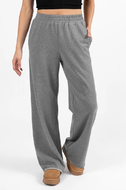 Before You Go Grey Wide Leg Sweatpants DOORBUSTER- Coming Soon