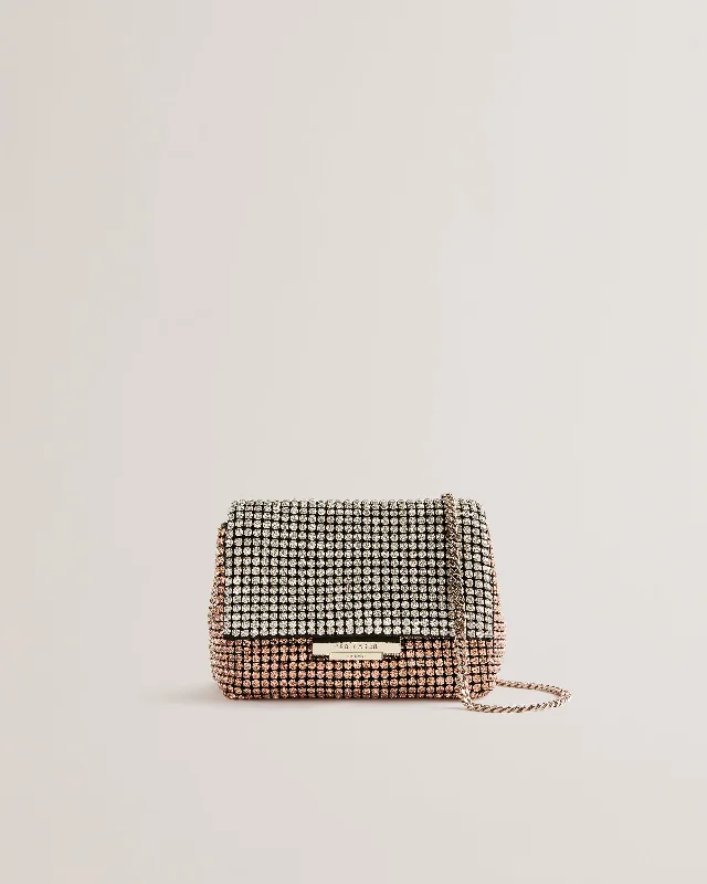 Gliters Crystal Mini Crossbody Bag Gold