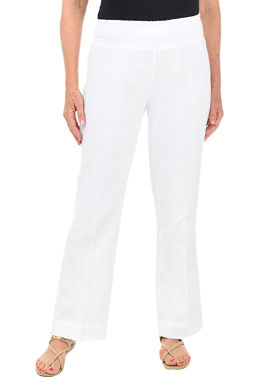 Bubble Gauze Smocked Waist Lounge Pant