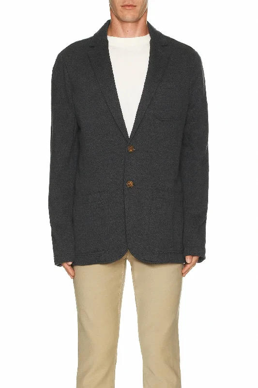 Inlet Knit Blazer In Black Sky Melange