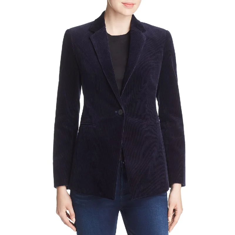 Power Womens Corduroy One-Button Blazer