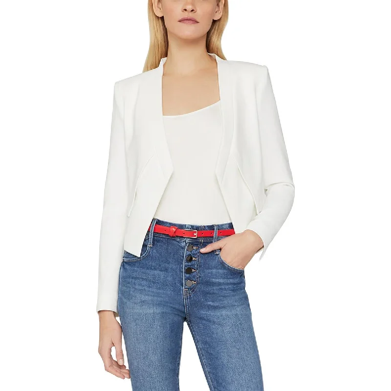 Womens Long Sleeve Layered Open-Front Blazer